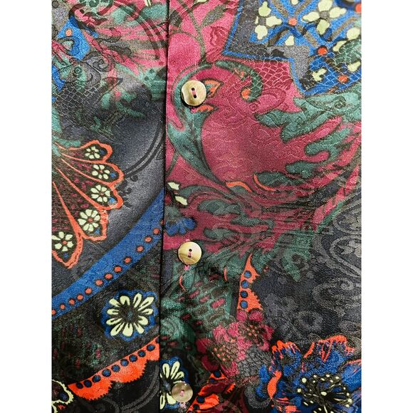 Units Nehru Reversable Jacket Paisley Design BOHO Hippie Women's Petite M - Picture 3 of 7